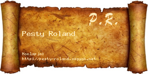 Pesty Roland névjegykártya