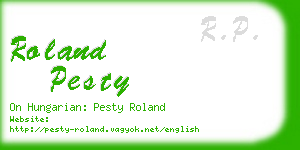 roland pesty business card